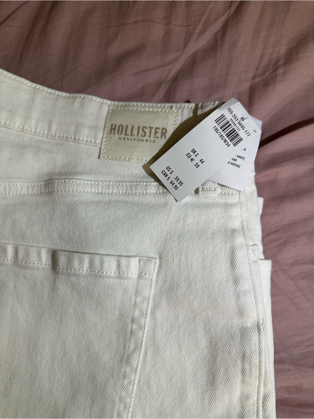 White petite dad jeans Hollister
